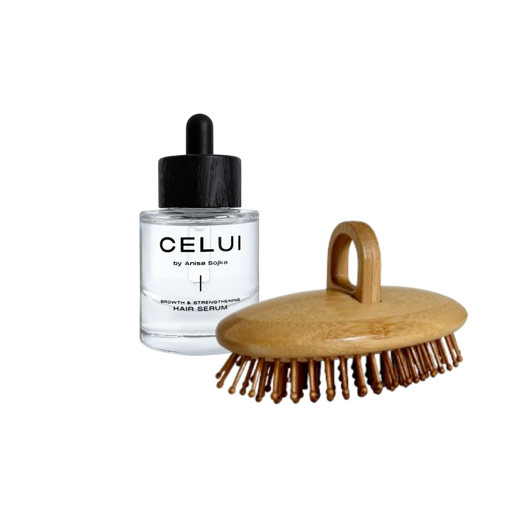 GROWTH SERUM & BAMBOO SCALP MASSAGER BUNDLE