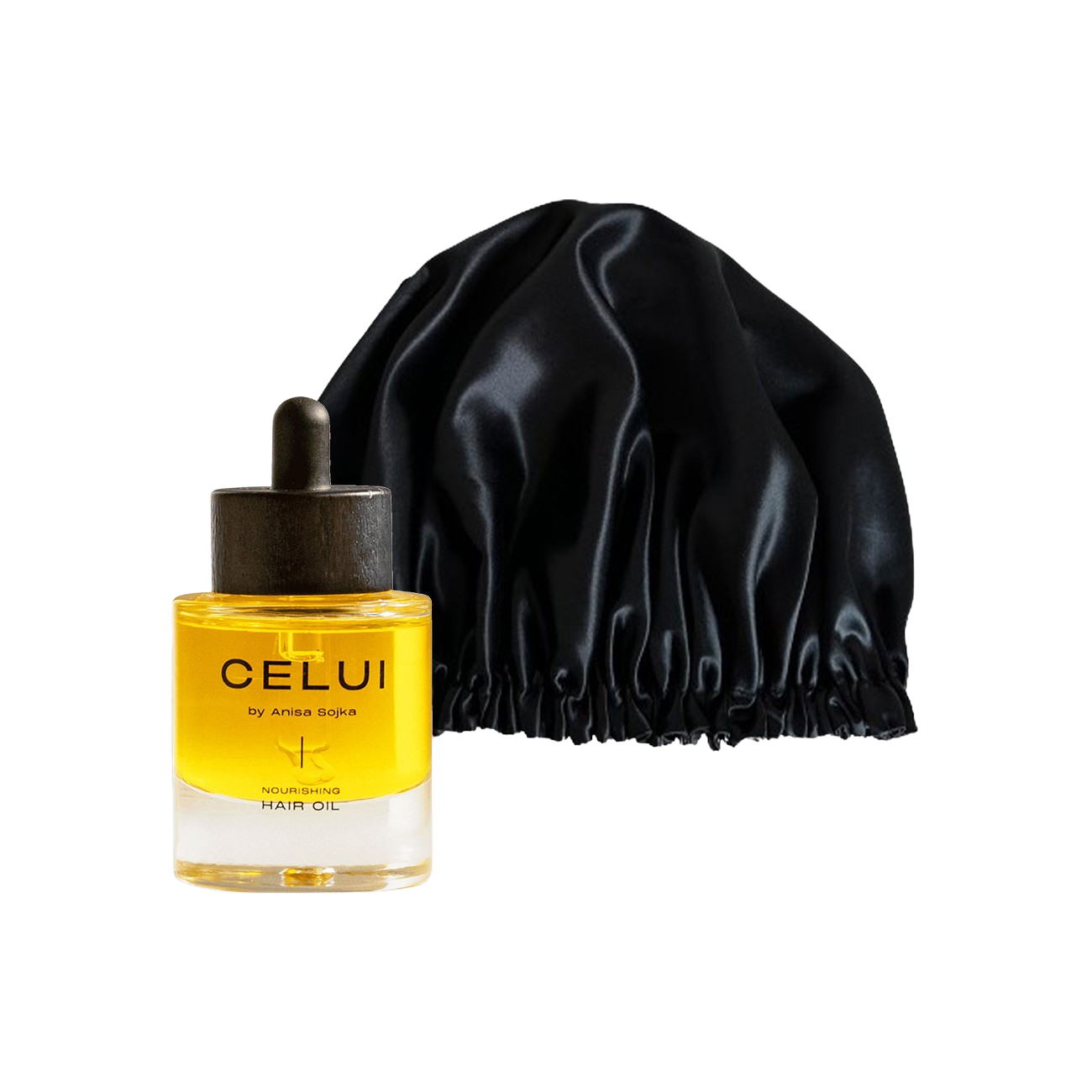 NOURISHING HAIR OIL & SILK HAIR CAP BUNDLE